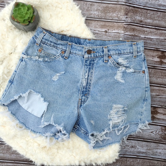 Levi's Pants - RARE Levi's 550 Orange Tab Cutoff Shorts